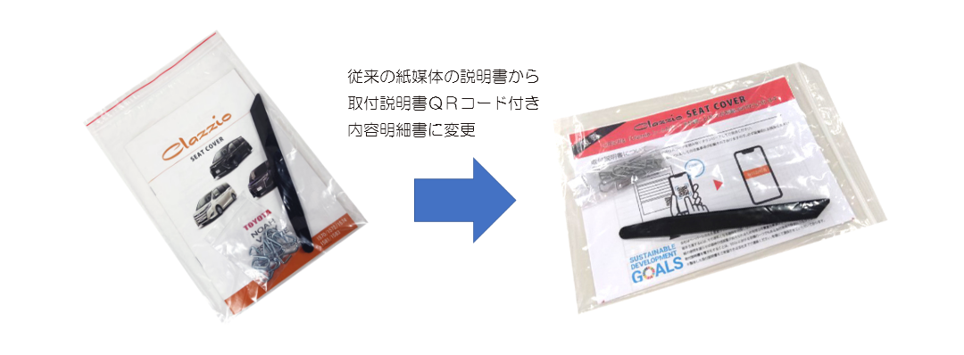 従来の紙媒体の説明書からダウンロード配布に変更