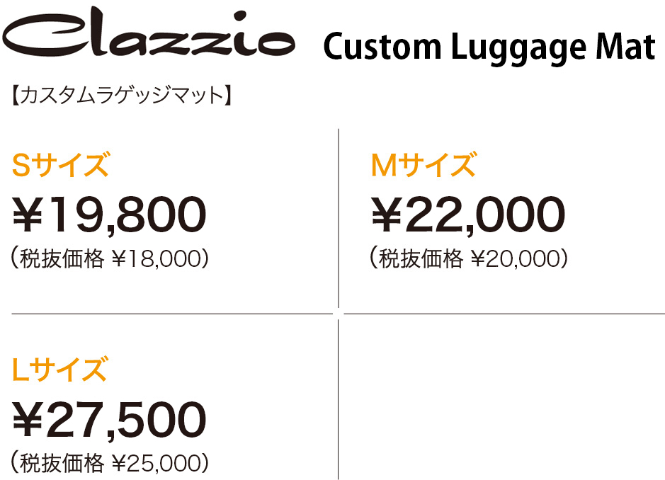 ラゲッジ用マット SML価格